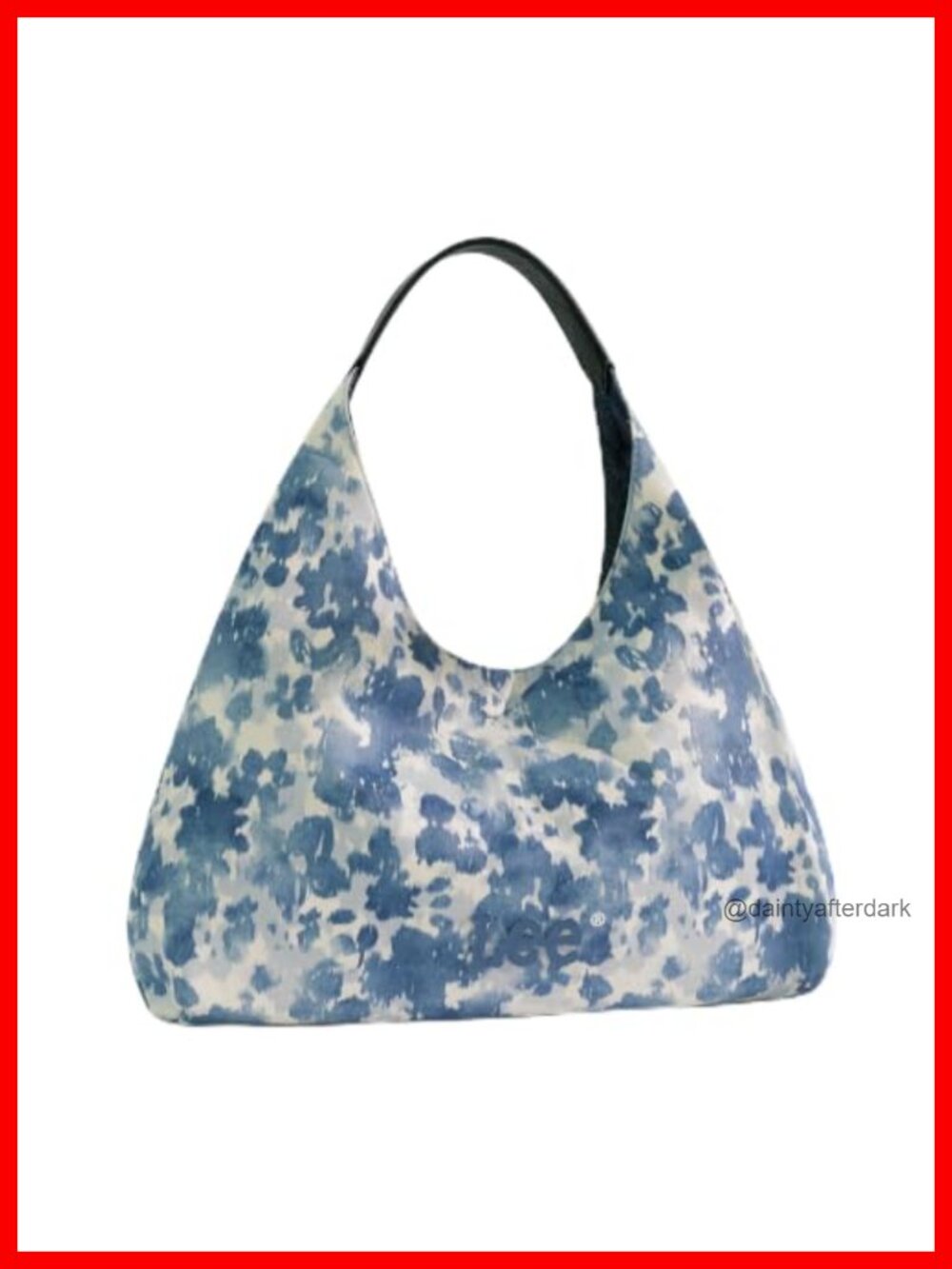 Reversible Denim Tote Bag Slouchy Hobo Shoulder Purse for Women